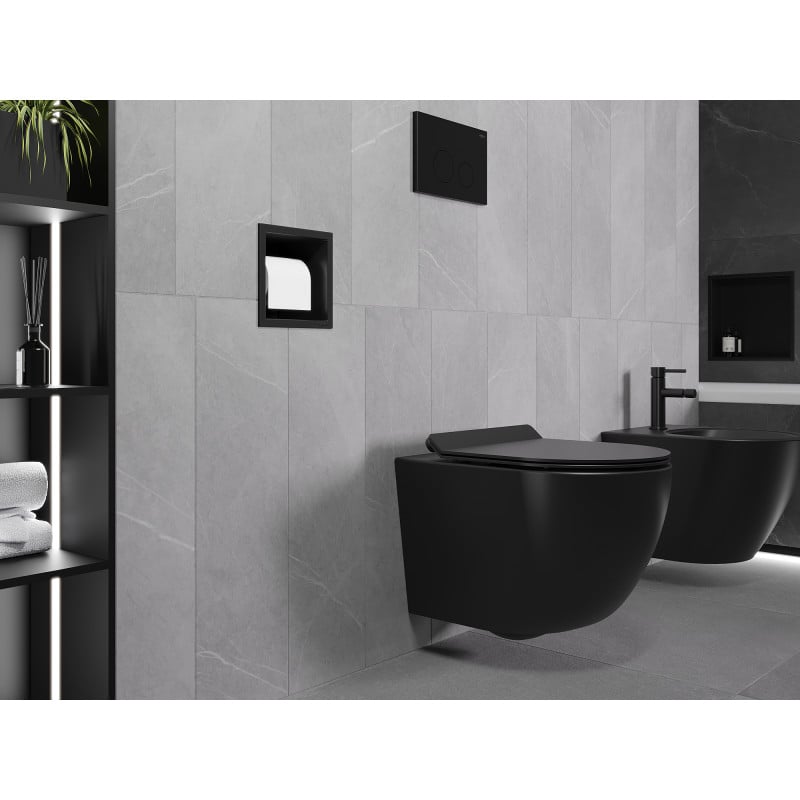 Mexen X-Wall-P Toilet Paper Holder, Black - 1973