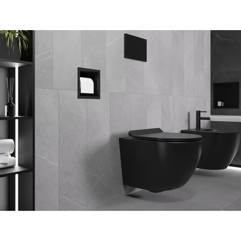 Mexen X-Wall-P toiletrolhouder, zwart - 1973