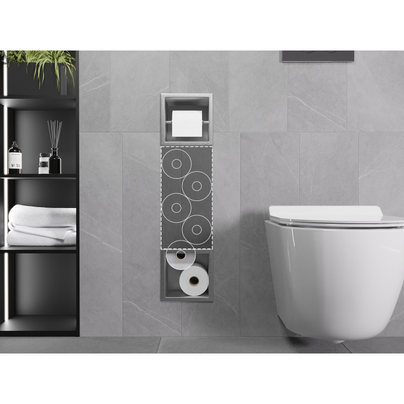 Mexen X-Wall-BP soporte para papel higiénico con dispensador, inox - 1914