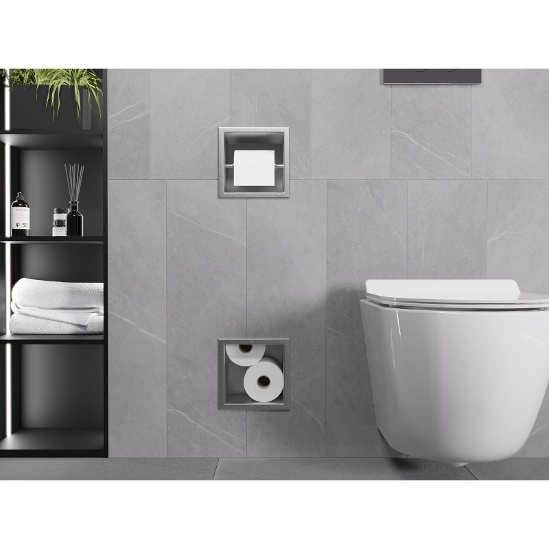Mexen X-Wall-BP soporte para papel higiénico con almacenamiento, inox - 1914