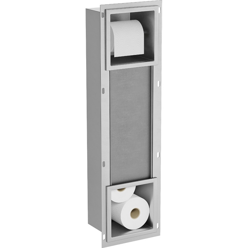 Mexen X-Wall-BP soporte para papel higiénico con dispensador, inox - 1914