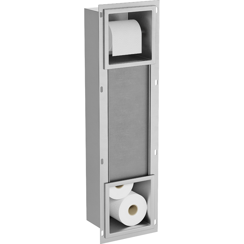 Mexen X-Wall-BP Toilettenpapierhalter mit Magazin, Inox - 1914