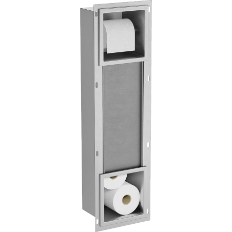 Mexen X-Wall-BP porte-papier toilette avec magasin, inox - 1914