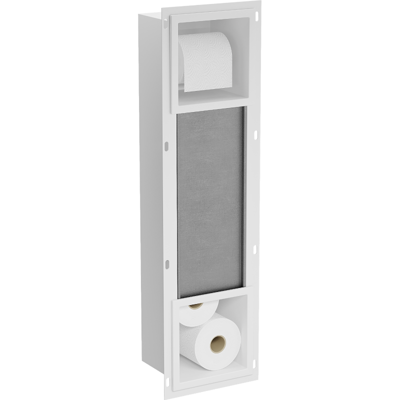 Mexen X-Wall-BP porte-papier toilette avec chargeur, blanc - 1924