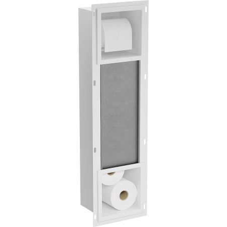 Mexen X-Wall-BP toilet paper holder with magazine rack, white - 1924