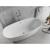 Mexen Luvo Slim 170 x 75 cm Freestanding Bath, White, Chrome Overflow - 52801707500-01