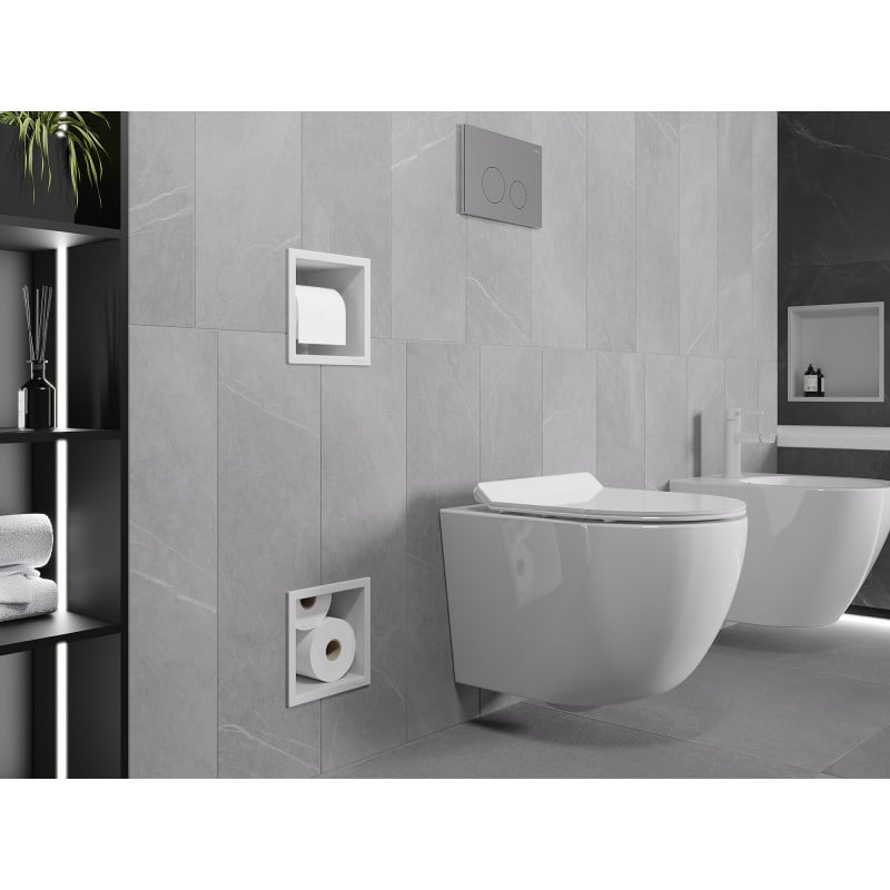 Mexen X-Wall-BP Toilettenpapierhalter mit Magazin, weiß - 1924