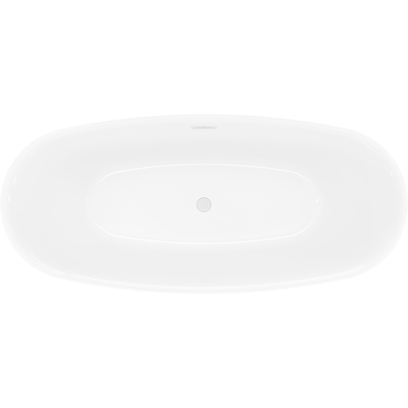 Mexen Luvo Slim bañera exenta 170 x 75 cm, blanca, rebosadero blanco - 52801707500-20