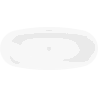 Mexen Luvo Slim freistehende Badewanne 170 x 75 cm, weiß, weißer Überlauf - 52801707500-20