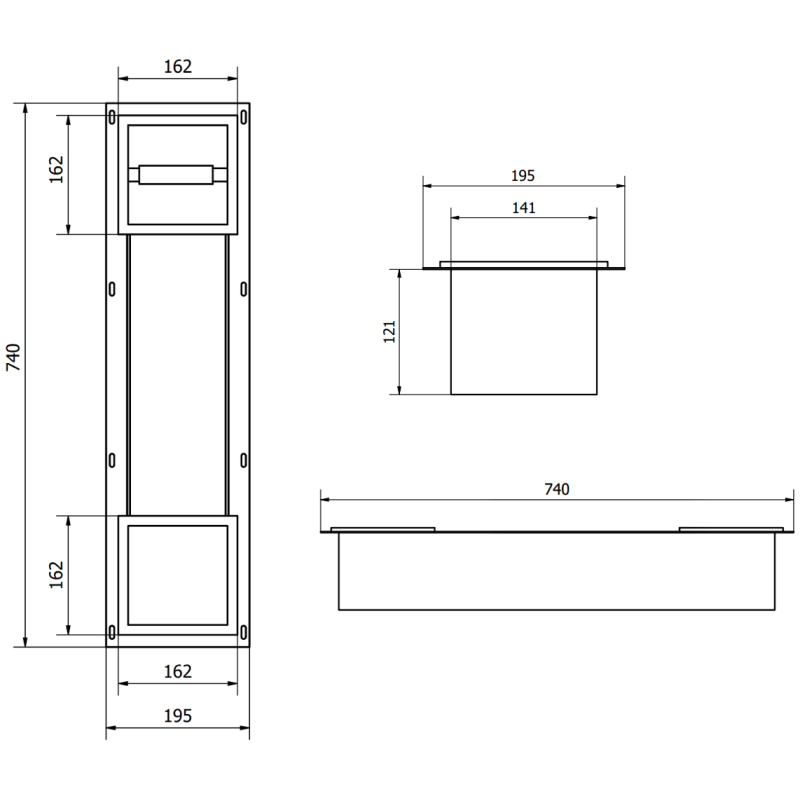 Mexen X-Wall-BP toilet roll holder with magazine, inox - 1914