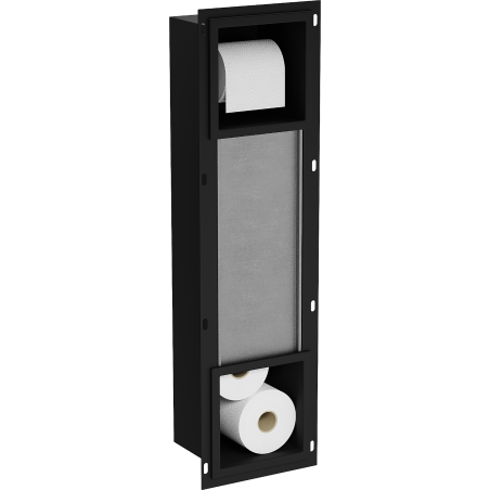 Mexen X-Wall-BP soporte para papel higiénico con revistero, negro - 1974