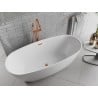 Mexen Luvo Slim freestanding bath 170 x 75 cm, white, rose gold overflow - 52801707500-60