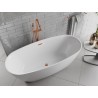 Mexen Luvo Slim wanna wolnostojąca 170 x 75 cm, biała, przelew różowe złoto - 52801707500-60