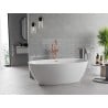 Mexen Luvo Slim freestanding bath 170 x 75 cm, white, rose gold overflow - 52801707500-60