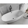 Mexen Luvo Slim vabalt seisev vann 170 x 75 cm, valge, must ülevool - 52801707500-70