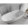 Mexen Luvo Slim baignoire autoportante 170 x 75 cm, blanche, trop-plein gun metal - 52801707500-95