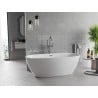 Mexen Luvo Slim wanna wolnostojąca 170 x 75 cm, biała, przelew gun metal - 52801707500-95