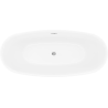 Mexen Luvo Slim wanna wolnostojąca 170 x 75 cm, biała/czarna, przelew chrom - 52801707575-01
