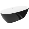 Mexen Luvo Slim baignoire autoportante 170 x 75 cm, blanc/noir, trop-plein blanc - 52801707575-20