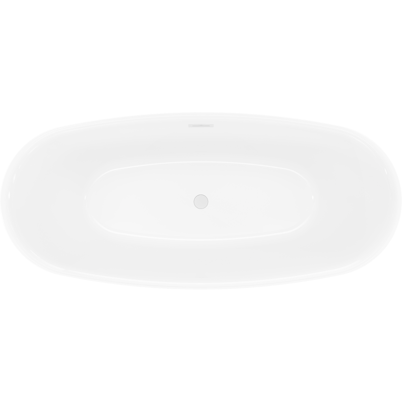 Mexen Luvo Slim μπανιέρα ελεύθερης τοποθέτησης 170 x 75 cm, λευκή/μαύρη,