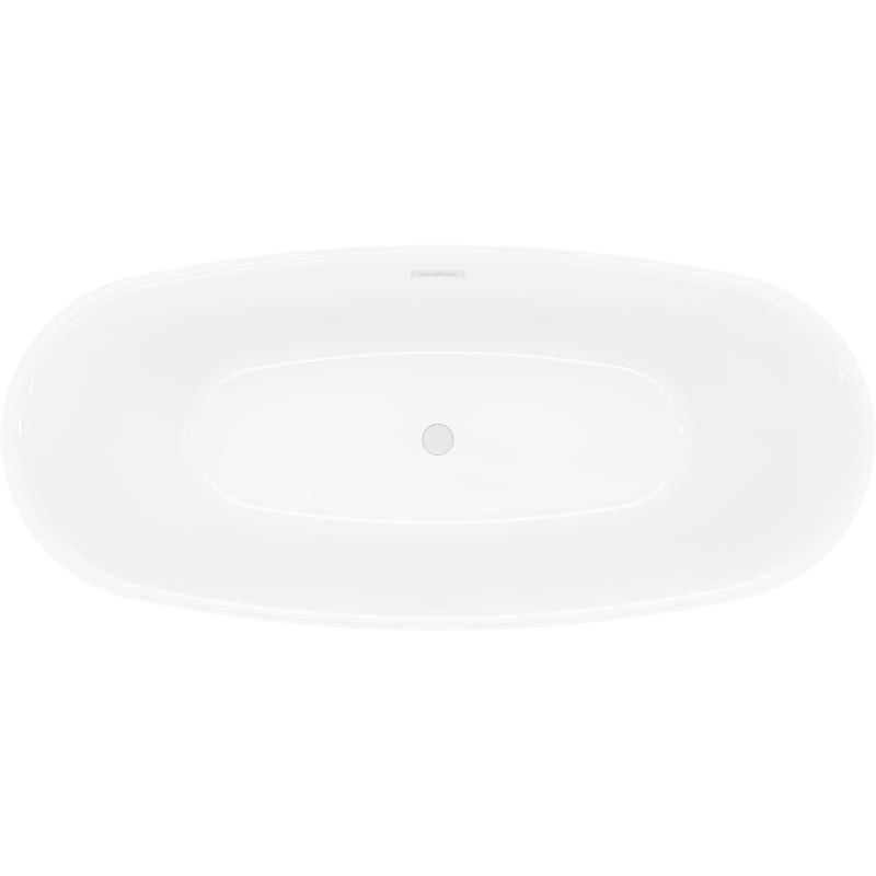 Mexen Luvo Slim vabaltseisev vann 170 x 75 cm, valge/must, valge ülevool - 52801707575-20