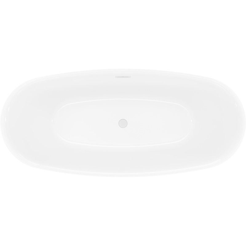 Mexen Luvo Slim wanna wolnostojąca 170 x 75 cm, biała/czarna, przelew biały - 52801707575-20