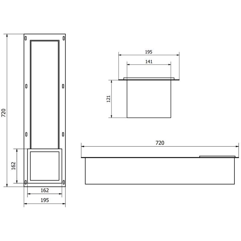 Mexen X-Wall-B distributeur de papier toilette, inox - 1915