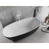 Mexen Luvo Slim baignoire autoportante 170 x 75 cm, blanc/noir, trop-plein blanc - 52801707575-20