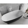Mexen Luvo Slim samostojeća kada 170 x 75 cm, bijela/crna, bijeli preljev - 52801707575-20