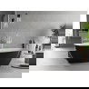Mexen Luvo Slim vrijstaande badkuip 170 x 75 cm, wit/zwart, witte overloop - 52801707575-20