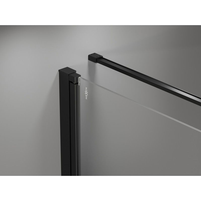 Mexen Mist-F cabina doccia pieghevole destra 110 x 95 cm, griglia nera, nera - 8A6T-110-095-70-77-P
