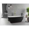 Mexen Luvo Slim wanna wolnostojąca 170 x 75 cm, biała/czarna, przelew złoty - 52801707575-50