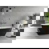Mexen Luvo Slim vrijstaande badkuip 170 x 75 cm, wit/zwart, gouden geborstelde overloop - 52801707575-55
