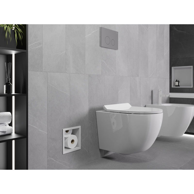 Mexen X-Wall-B toiletrolhouder, wit - 1925