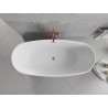 Mexen Luvo Slim eraldiseisev vann 170 x 75 cm, valge/must, ülevool harjatud vask - 52801707575-65