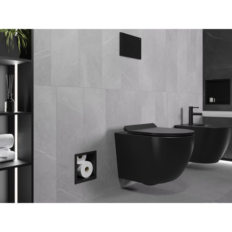 Mexen X-Wall-B distributeur de papier toilette, noir - 1975