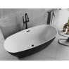 Mexen Luvo Slim samostojeća kada 170 x 75 cm, bijela/crna, crni preljev - 52801707575-70