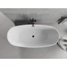 Mexen Luvo Slim baignoire autoportante 170 x 75 cm, blanc/noir, trop-plein noir - 52801707575-70