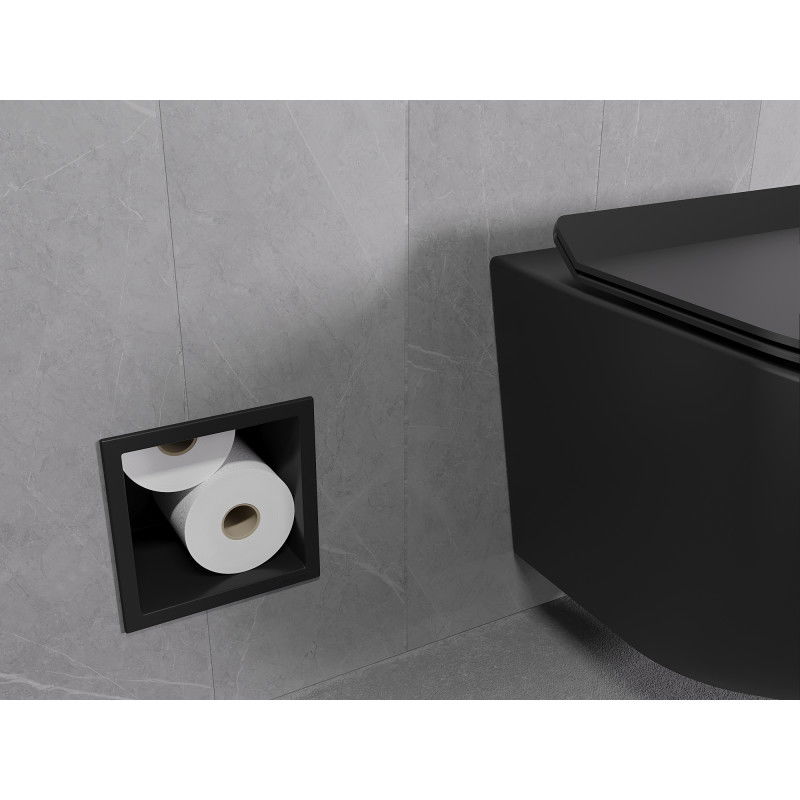 Mexen X-Wall-B suporte para papel higiénico, preto - 1975