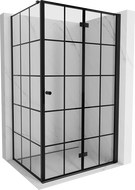 Mexen Mist-F T inklapbare douchecabine rechts 120 x 100 cm, zwart raster, zwart - 8A6T-120-100-70-77-P