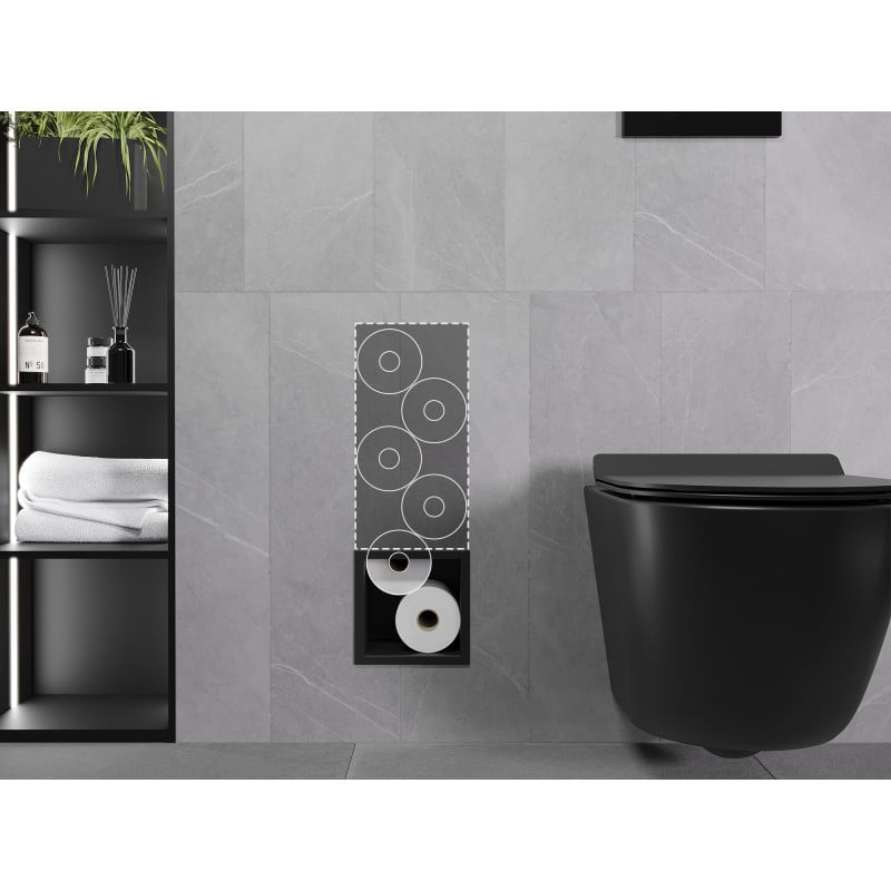 Mexen X-Wall-B distributeur de papier toilette, noir - 1975