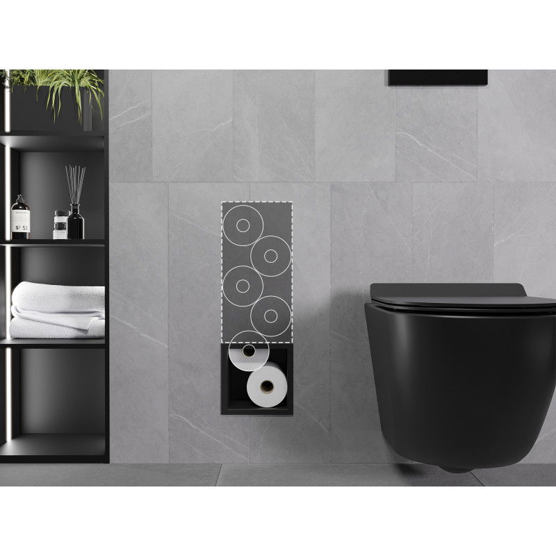 Mexen X-Wall-B tualetes papīra turētājs, melns - 1975