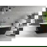 Mexen Luvo Slim vrijstaande badkuip 170 x 75 cm, wit/zwart, overloop gun metal- 52801707575-95