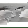 Mexen Luvo Slim vrijstaande badkuip 170 x 75 cm, wit/zwart, overloop gun metal- 52801707575-95