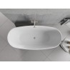Mexen Luvo Slim wanna wolnostojąca 170 x 75 cm, biała/czarna, przelew nikiel szczotkowany - 52801707575-97