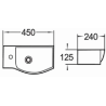 Mexen Hugo linkse opbouw wasbak 45 x 24 cm, wit - 21254500L