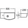 Mexen Hugo lavabo à poser gauche 50 x 23 cm, blanc - 21255000L
