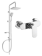 Mexen Sven ensemble de douche à montage mural avec pomme de douche et mitigeur de douche Milo, chrome - 71340262-00