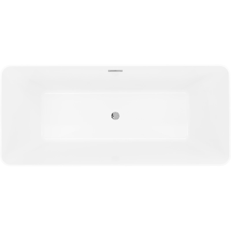 Mexen Velo Slim wanna wolnostojąca 170 x 75 cm, biała, przelew chrom - 52811707500-01