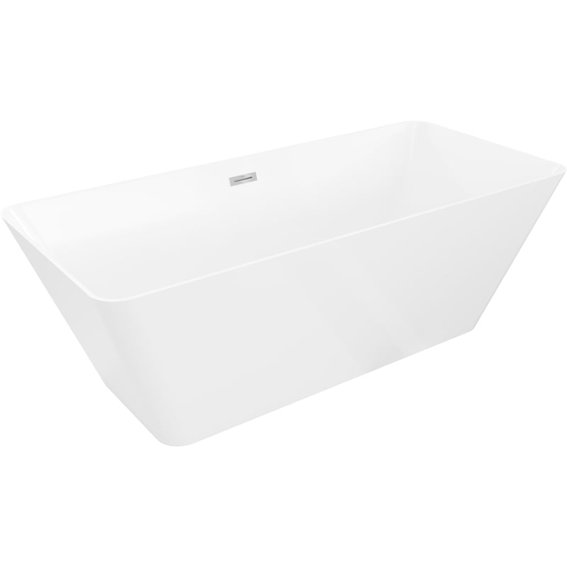 Mexen Velo Slim wanna wolnostojąca 170 x 75 cm, biała, przelew chrom - 52811707500-01